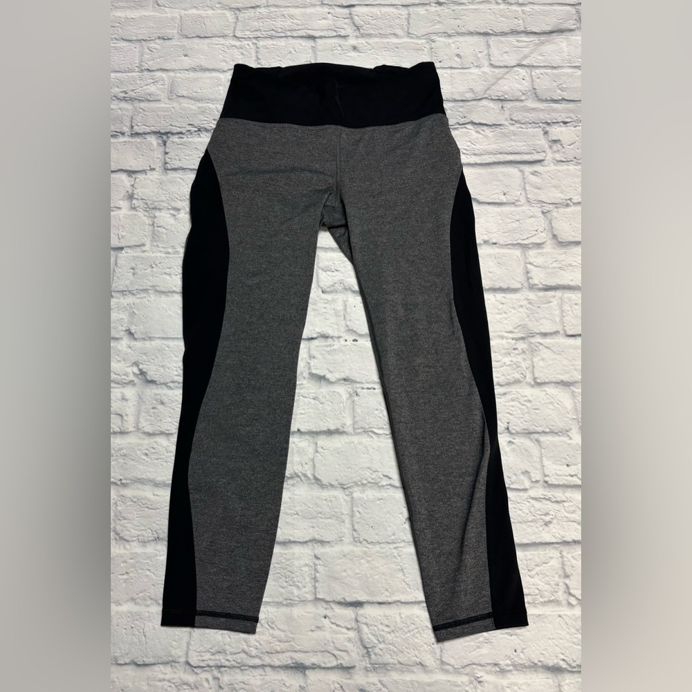 Lululemon Athletica Gray and Black Leggings High-Waisted Performance